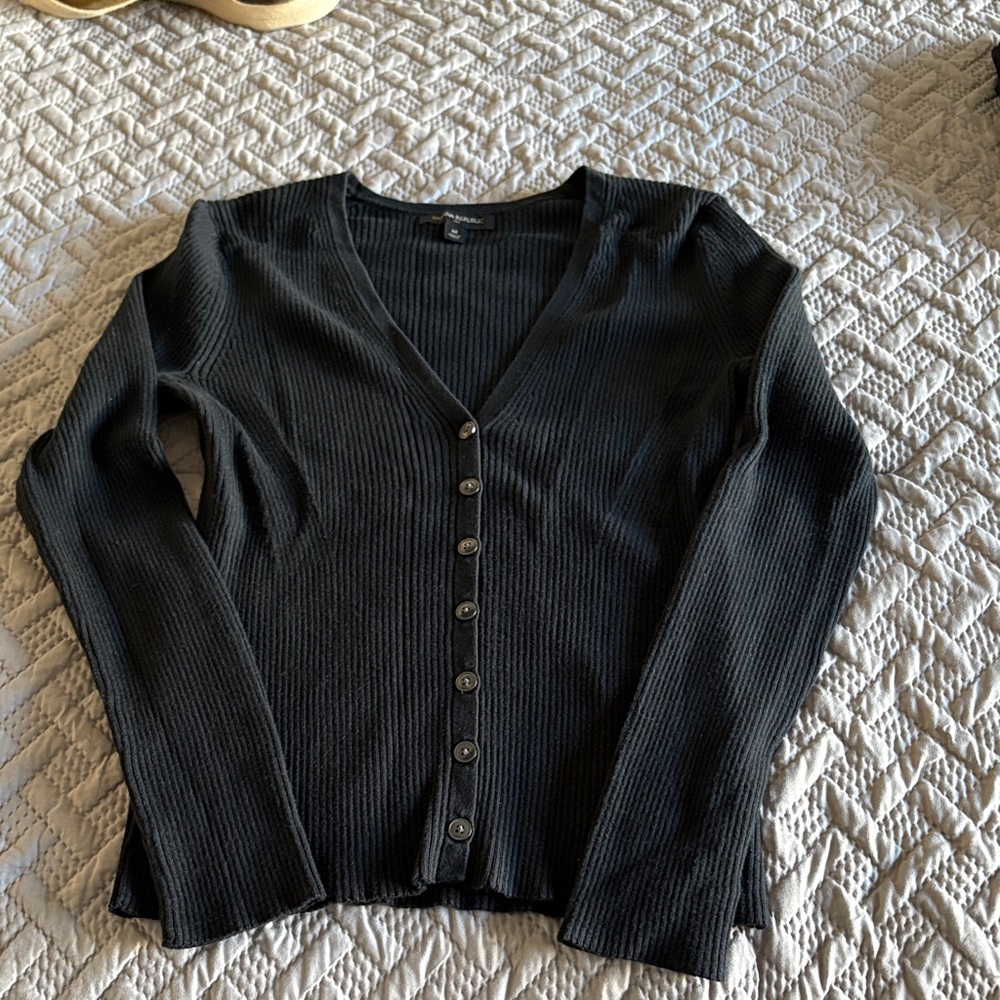 Banana Republic Black Ribbed Knit Sweater